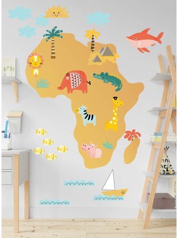 Mapa Afriky se zvířaty