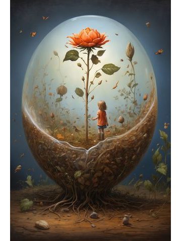 Obraz na stenu - Vajíčko života - naivné umenie