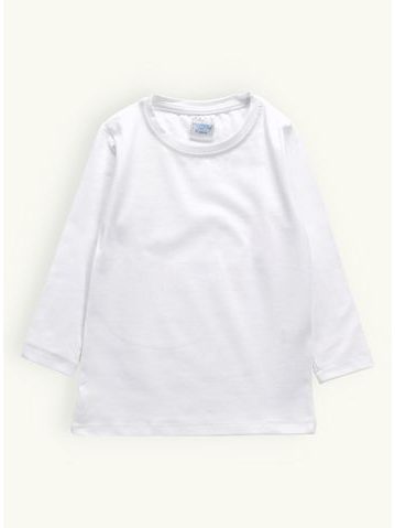Detské tričko bez potlače biele