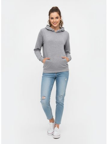 Dámská mikina s kapucí šedá