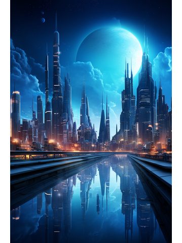 Obraz na stenu - Galaktické mesto budúcnosti