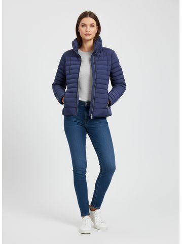 Dámska prešívaná bunda fialovomodrá