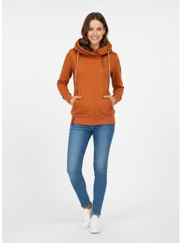 Dámská mikina s aplikacemi cihlová