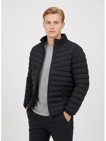 Pánska prešívaná bunda čierna