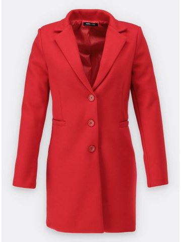 Klasický dámsky kabát červený