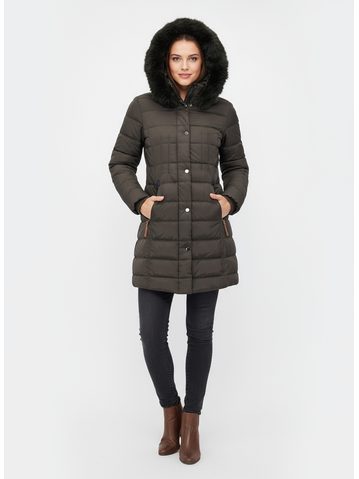 Dámska zimná prešívaná bunda tmavozelená