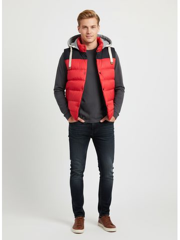 Pánská prošívaná vesta červená