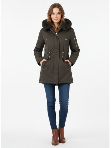 Dámska zimná bunda tmavozelená