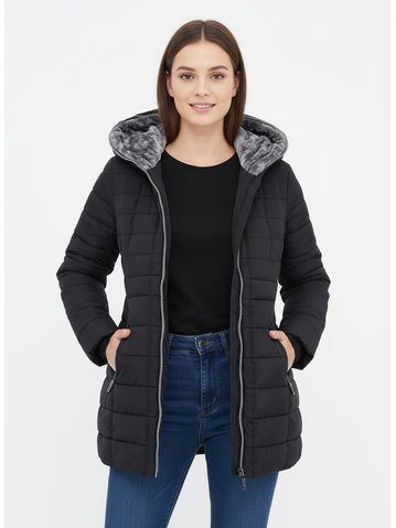 Dámská prošívaná bunda černá