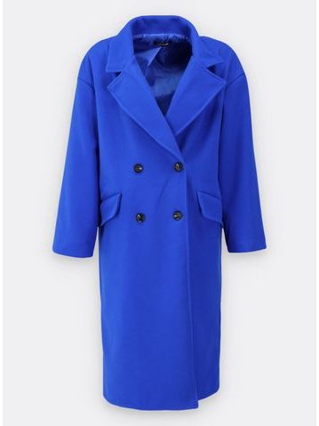Dámsky oversize kabát modrý