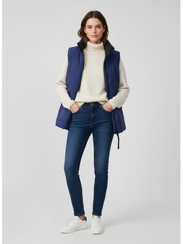 Dámská oboustranná vesta tmavě modrá