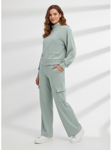 Dámska tepláková súprava crop top mentolová