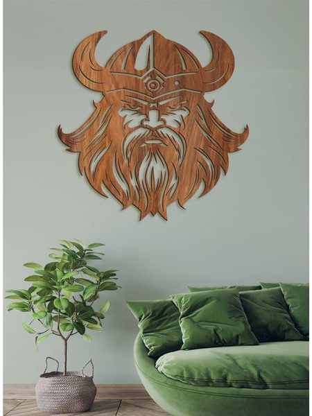 Dekorativní dřevěný obraz Viking