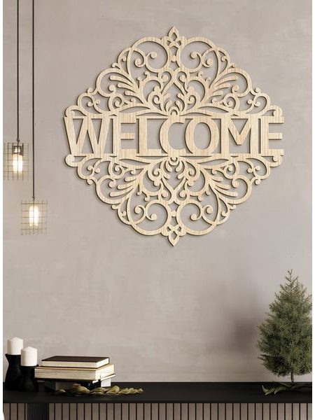 Drevený nápis "WELCOME"