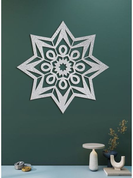 Moderná drevená mandala STAR