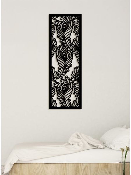 Luxusná drevená mandala Pávie perá