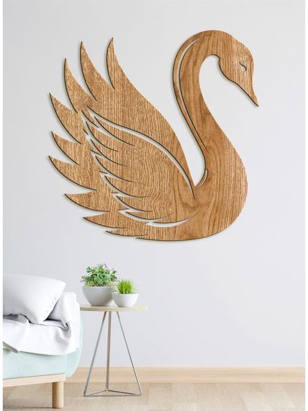Dřevěný obraz Elegantní labuť