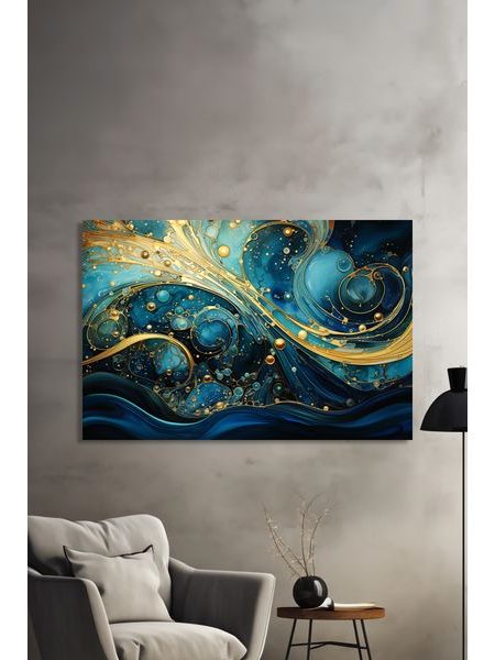 Obraz na stenu modrá maľba