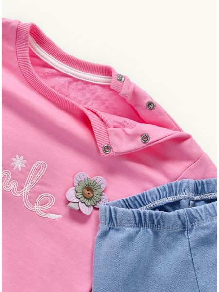 Dětská tepláková souprava ÚSMĚV růžová