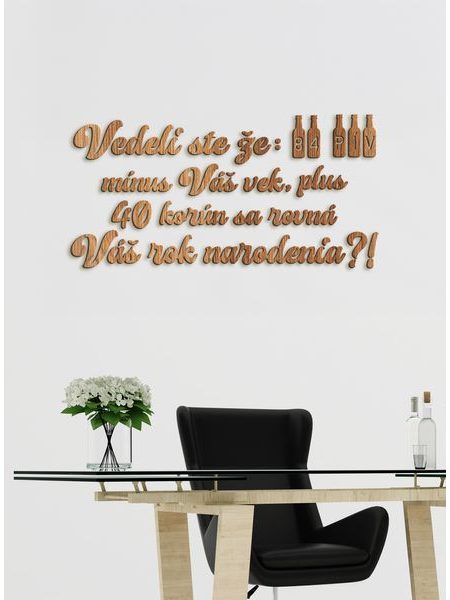 Vtipný drevený nápis na stenu PIVO