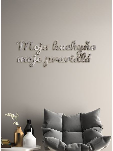 Drevený nápis "Moja kuchyňa moje pravidlá"