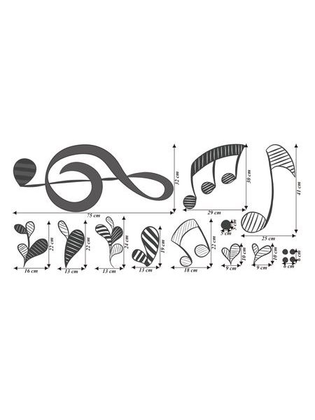 Husľový kľúč s notami