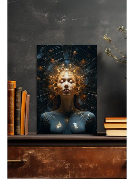 Obraz na stenu - Meditujúca žena - nekonečnosť myšlienok