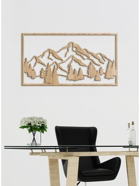 Drevený obraz Horská scenéria