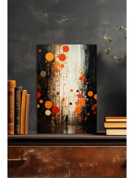 Obraz na stenu abstrakt v oranžových tónoch