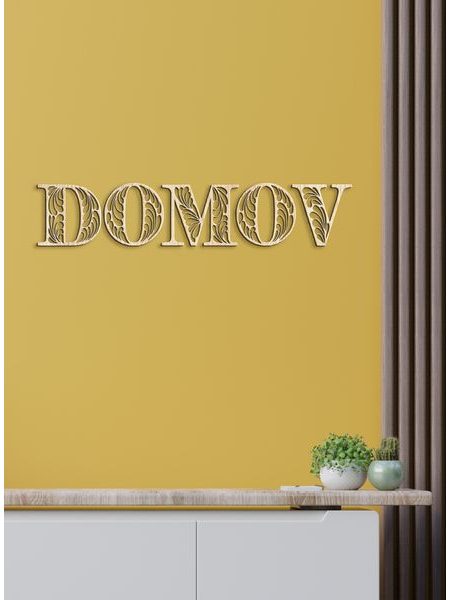 Drevený nápis "DOMOV"