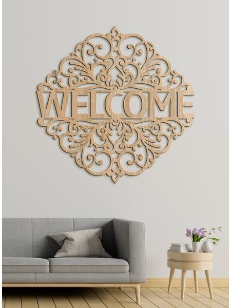 Drevený nápis "WELCOME"