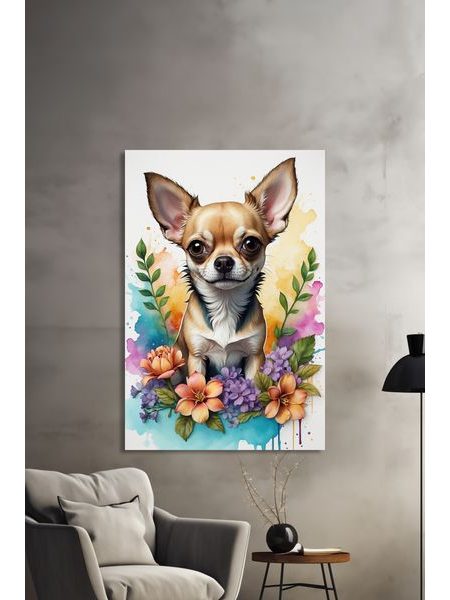 Obraz na stenu čivava akvarel