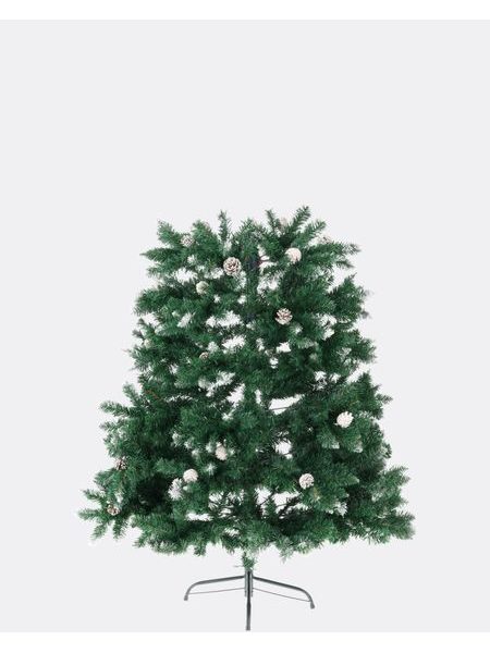 Umelý vianočný stromček Smrek Rysy - Zasnežený so šiškami