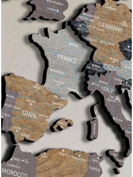 Viacvrstvová 3D Mapa Dub-sivá