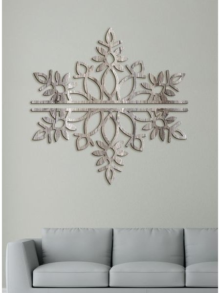 Dvojdielna drevená mandala SNOW