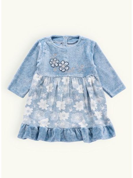 Dětské elegantní šaty KVĚTINKA světle modré