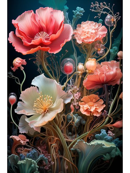 Romantický obraz na stenu kvety