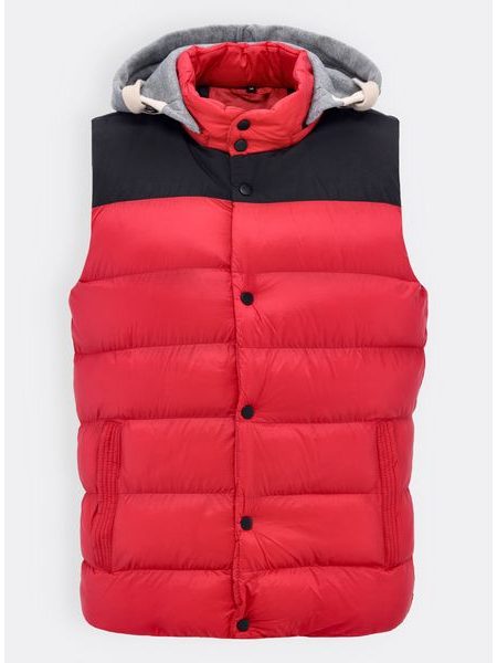Pánska prešívaná vesta červená