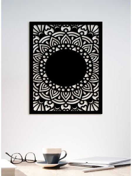 Drevená mandala Sun flower