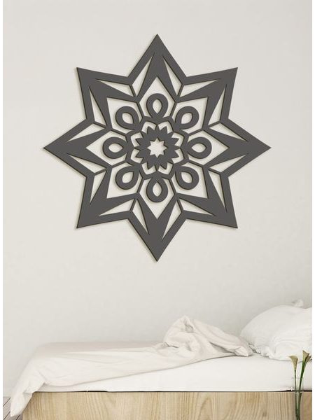 Moderná drevená mandala STAR