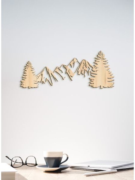 Dřevěná dekorace na zeď HORY