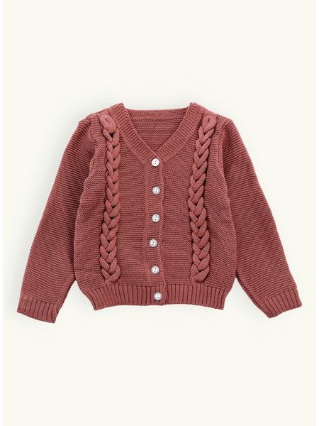 Detský pletený sveter hnedý
