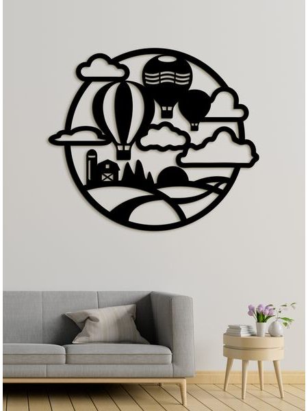 Drevený obraz na stenu let Balónom