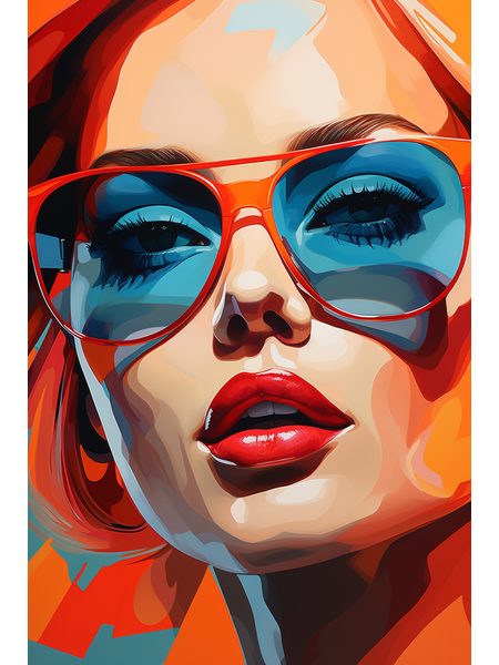 Obraz na stenu - Žena v slnečných okuliaroch - pop-art portrét