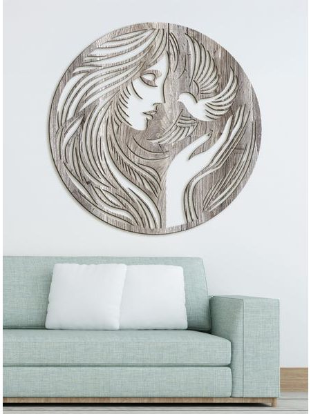 Drevený obraz ženská nežnosť