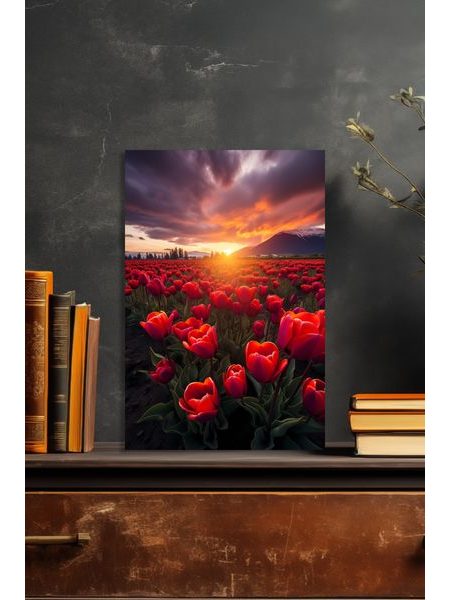 Obraz na stenu červené tulipány