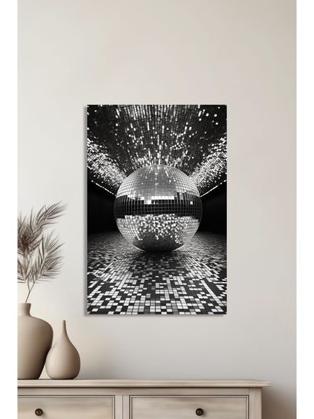 Čiernobiela disco-guľa