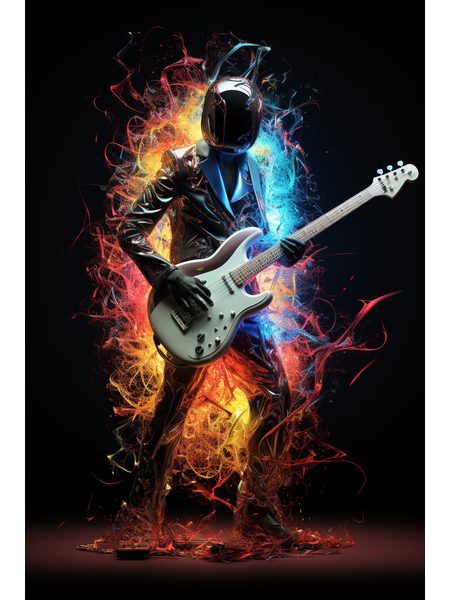 Obraz na stenu gitarista - abstrakt