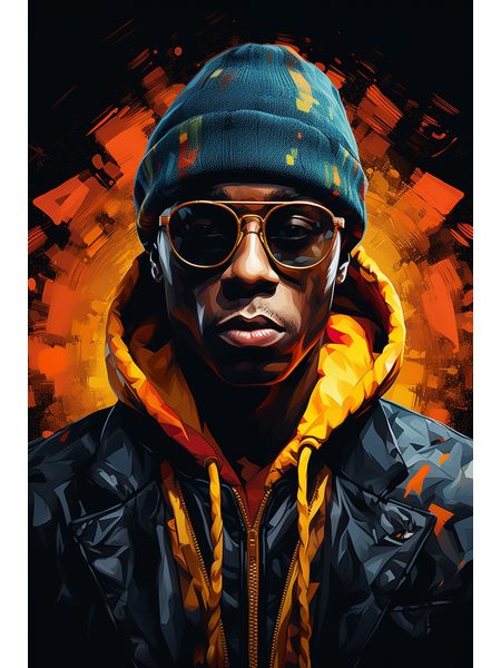 Obraz na stenu rapper abstrakt
