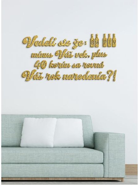 Vtipný drevený nápis na stenu PIVO